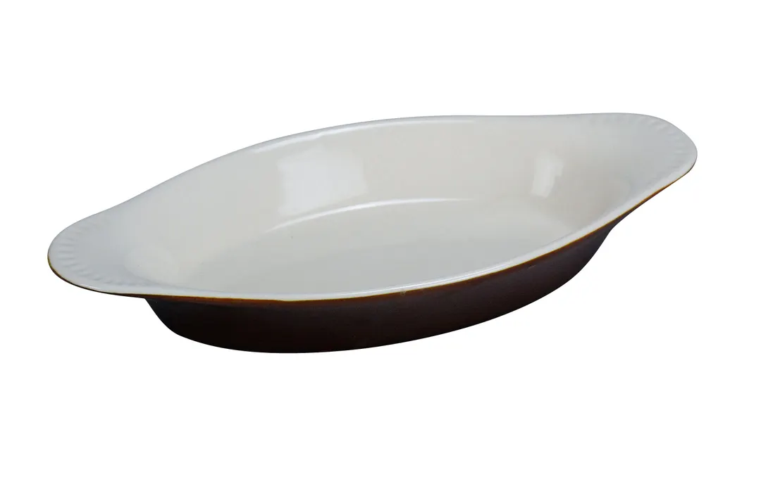 Yanco CO-12-B - 12‑Oz Gratin Dish, 10"L x5‑3/8"W x1‑3/8"H, Porcelain White Dishwasher‑Safe - Dozen