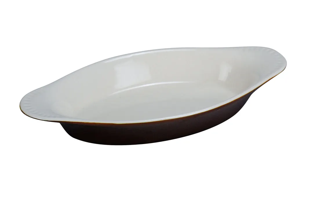 Yanco CO-15-B Rarebit, 15 oz Porcelain, White, 10-3/4"Lx5-1/2"Wx1-1/2"H, Dishwasher Safe - Dozen