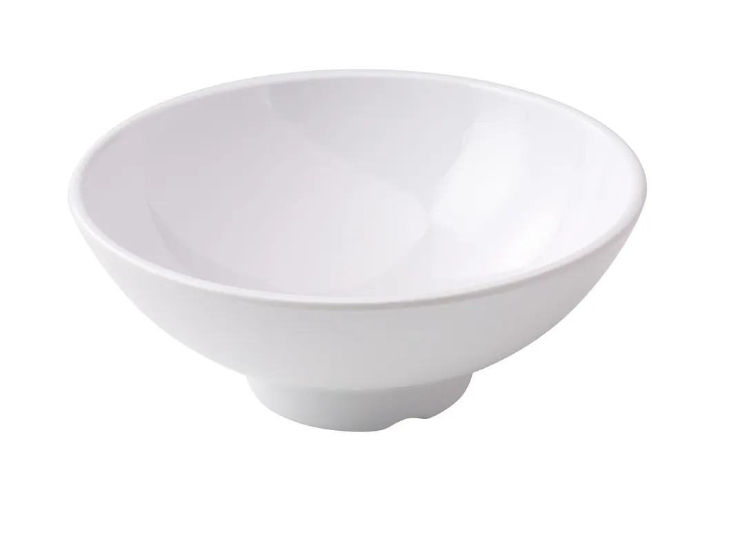 Yanco CO-308 - 8-1/2" x 3-1/2" 36 Oz (1 Qt) Round Melamine Bowl, White, Dishwasher Safe - Dozen