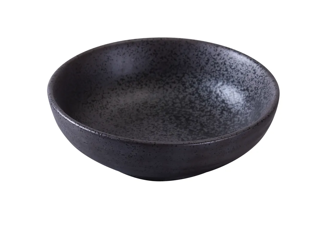 Yanco DB-3006 Black Salad Bowl, 5" Dia x 1-3/4" H, 9 Oz Porcelain, Bronze - Dozen