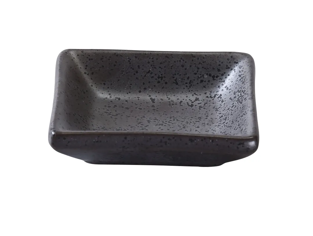 Yanco DB-4030 - Black Porcelain Ramekin 3" x 2-1/4" x 3/4" 2 oz Bronze, Dishwasher Safe - Dozen