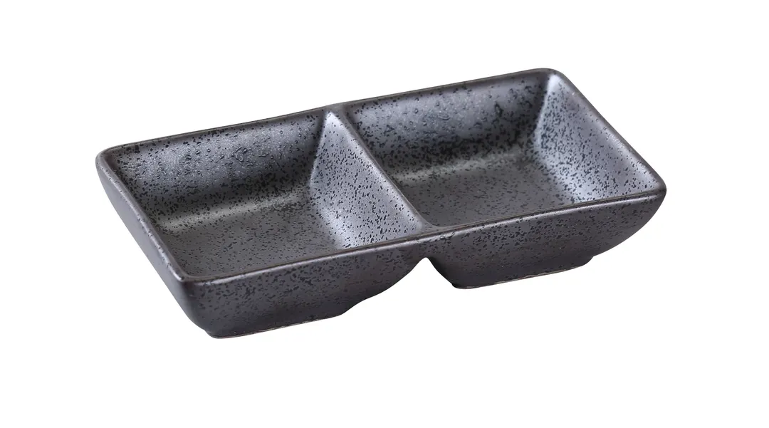 Yanco DB-4032 Sauce Ramekin, 5-1/2" Rect., 2x2 oz, Porcelain Bronze, Dishwasher Safe - Dozen