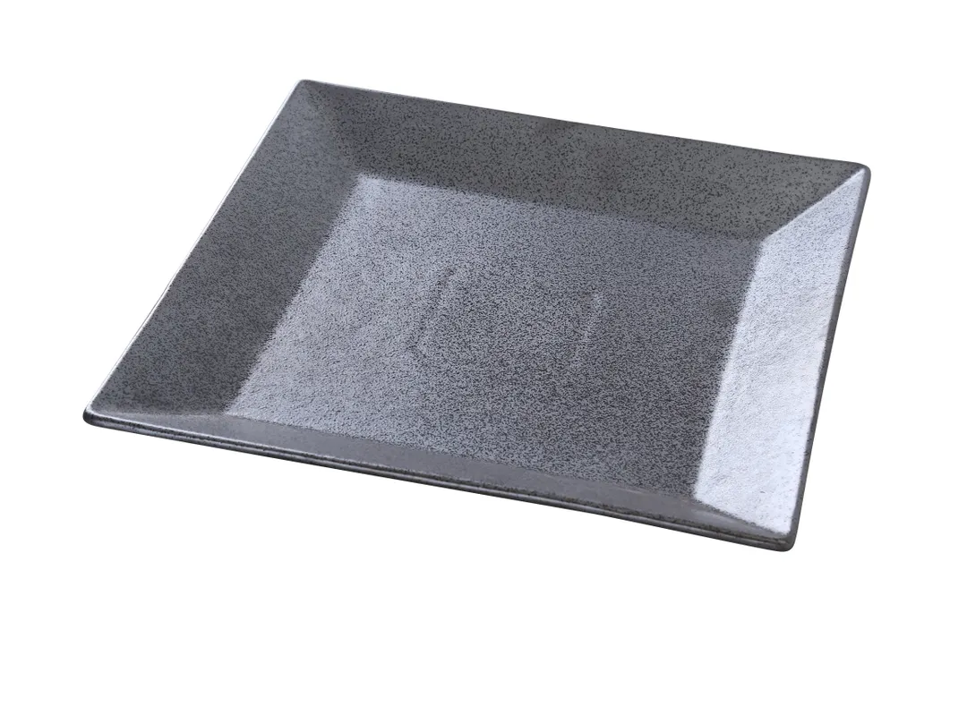 Yanco DB-512 Porcelain Plate, 12" x 12" x 1-3/8", Diamond Black, Dishwasher Safe - Dozen