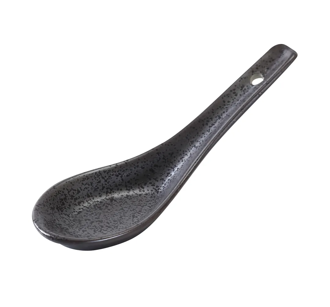 Yanco DB-7002 - Soup Spoon, 5-1/2" Porcelain Dark Bronze Dishwasher, Oven & Microwave Safe - Dozen