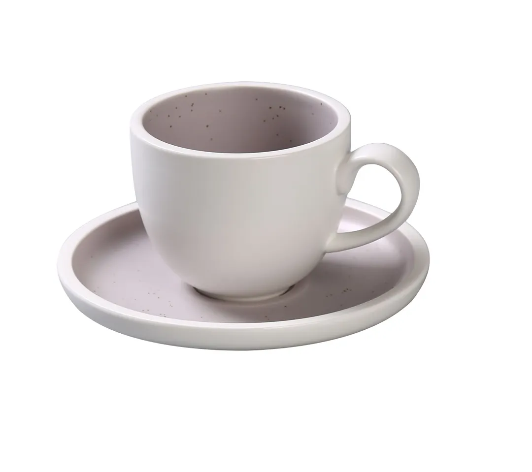 Yanco DM-002 Saucer, 5-1/2" Dia x 1/2" H, Porcelain, Matte Lavender Speckled - Dozen