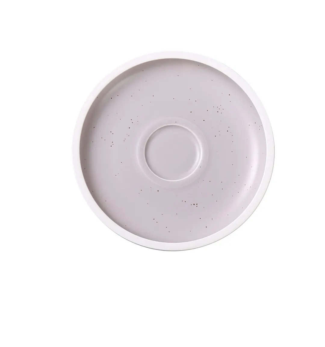 Yanco DM-002 Saucer, 5-1/2" Dia x 1/2" H, Porcelain, Matte Lavender Speckled - Dozen
