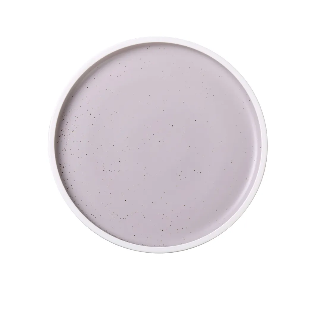 Yanco DM-110 Plate, 10" Dia x 7/8" H, Porcelain, Lavender Speckled, Dishwasher Safe - Dozen