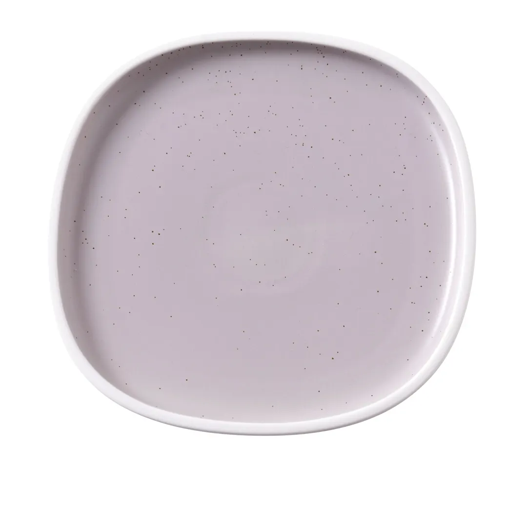 Yanco DM-209 Square China Plate, 9-1/4" x 9-1/4" x 3/4" Porcelain, Lavender Speckled - Dozen
