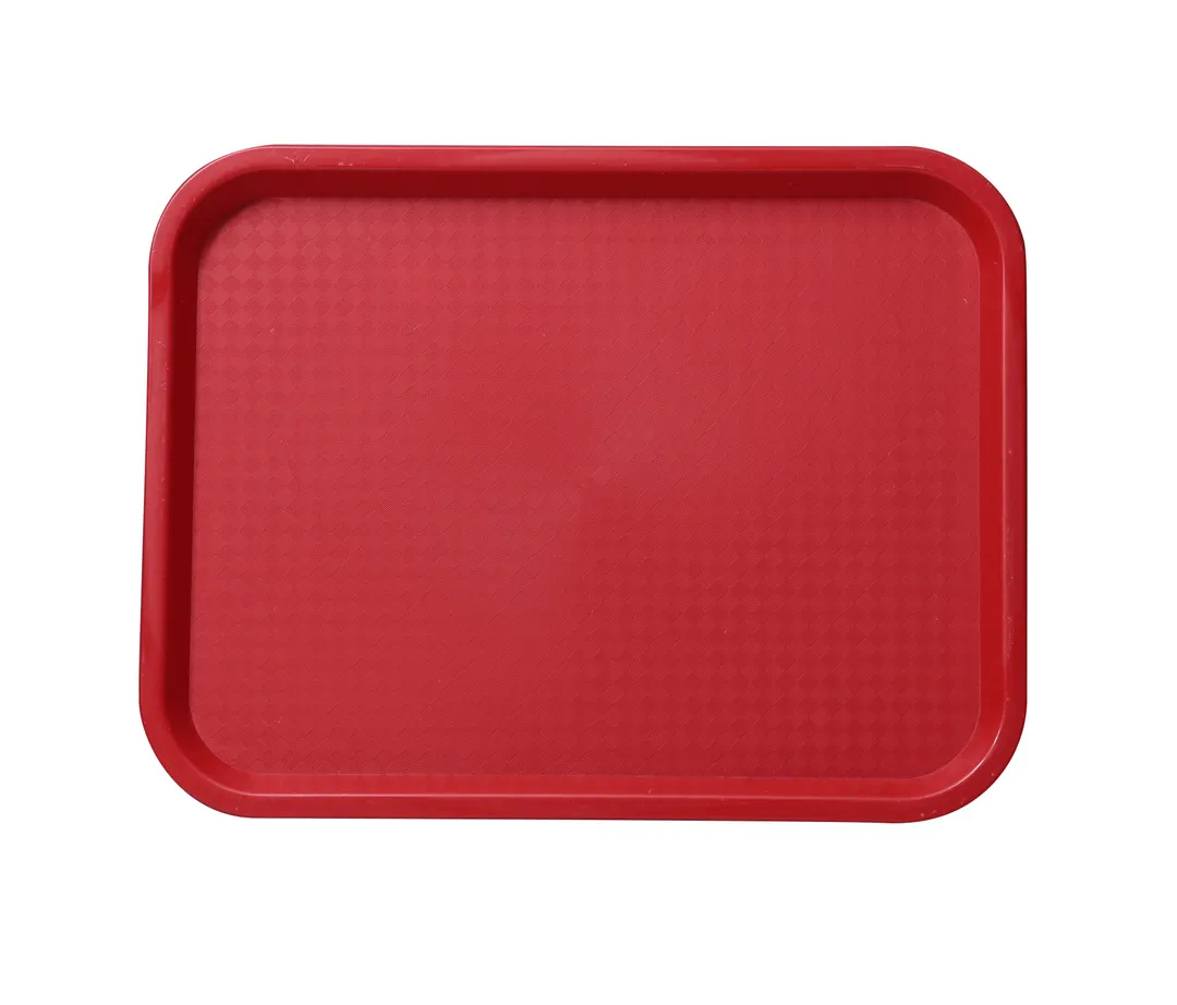 Yanco FT-14RD - Rectangular Fast Food Tray, 14" x 10", Melamine, Red, Dishwasher Safe - Dozen