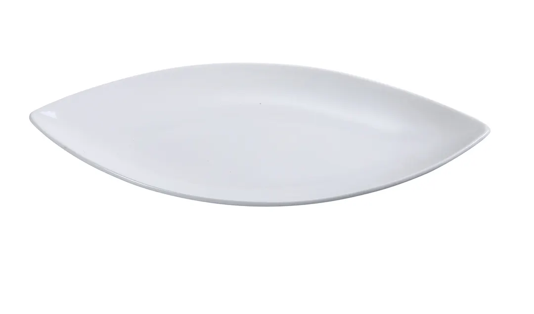 Yanco FU-211 Plate, 11" x 5-1/2" Oval Shape, White Porcelain, Dishwasher & Microwave Safe - Dozen