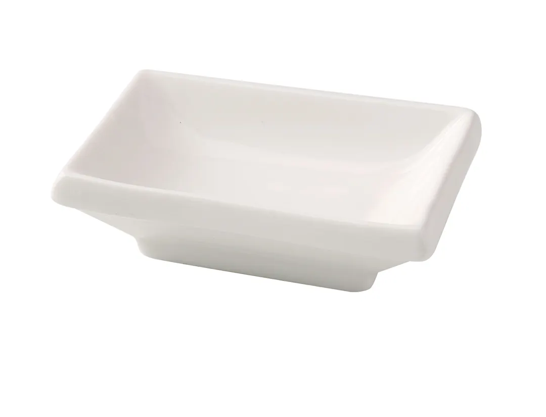 Yanco FU-4046 - Sauce Dish, 2-1/2" W x 3-3/4" D x 1" H, 1.5 oz, White China, Microwave - Dozen