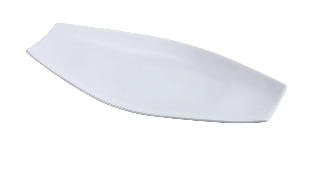 Yanco FU-807 Fuji Platter, 6" x 3" Porcelain Bone White Coupe Rim, Microwave Safe - Dozen