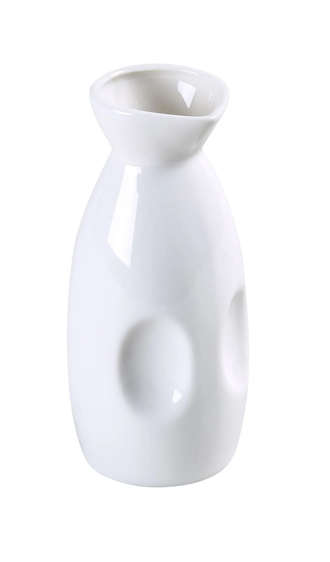 Yanco FU-910 - Sake Port Bottle, 10 Oz (1-3/4" Dia. x 6-3/8" H), White Porcelain - Dozen