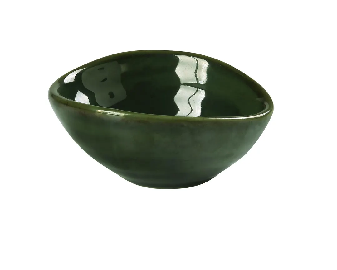 Yanco GG-804 - Green Sauce Dish, 2 Oz, 4"x3-1/8"x1-1/2", Porcelain, Dishwasher Safe - Dozen