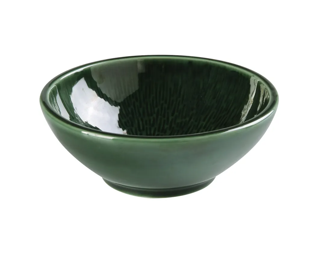 Yanco GG-808 - Green Porcelain Noodle Bowl, 8-1/8" Dia, 32 Oz, Microwave Safe - Dozen
