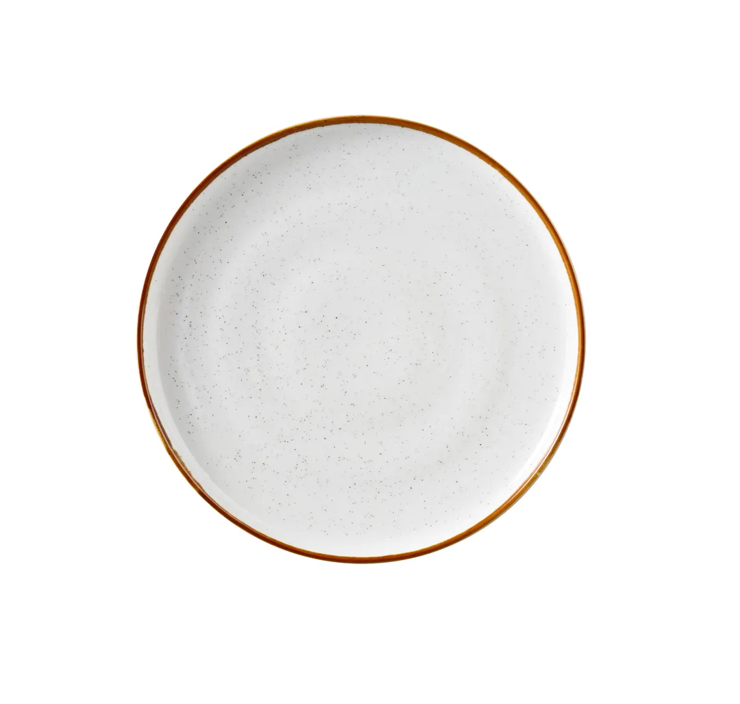 Yanco GL-109 - 9" Dia x 1" H Round White China Plate, Dishwasher Safe, Microwave Safe - Dozen