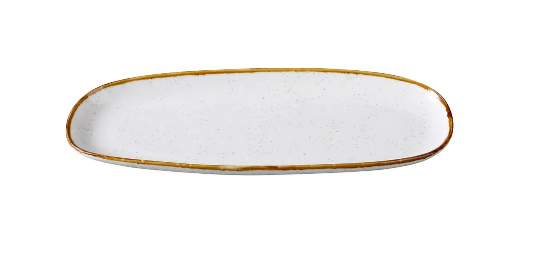 Yanco GL-209 - Oval White China Plate, 9" W x 4 1/4" D x 7/8" H, Dishwasher/Microwave Safe - Dozen