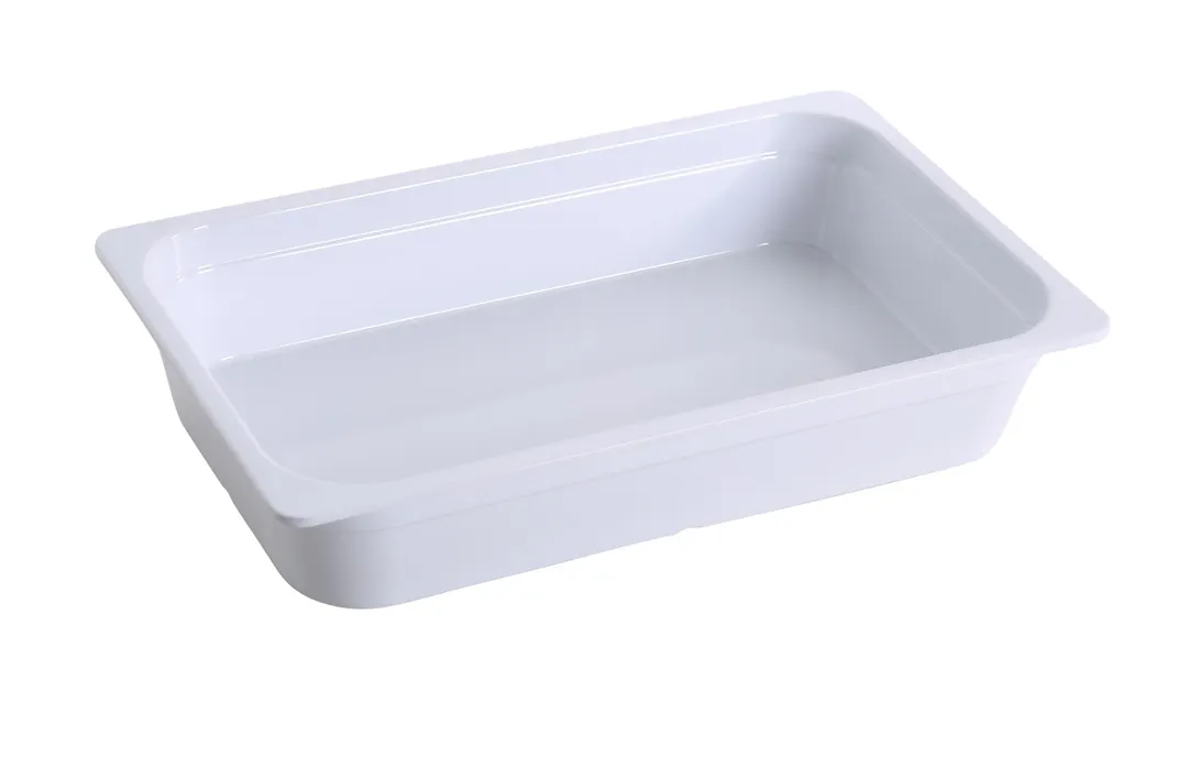 Yanco GN-121 1/1 GN Pan, 8L, 20-7/8" L x 12-4/5" W x 3-15/96" H, Melamine, White, Dishwasher Safe