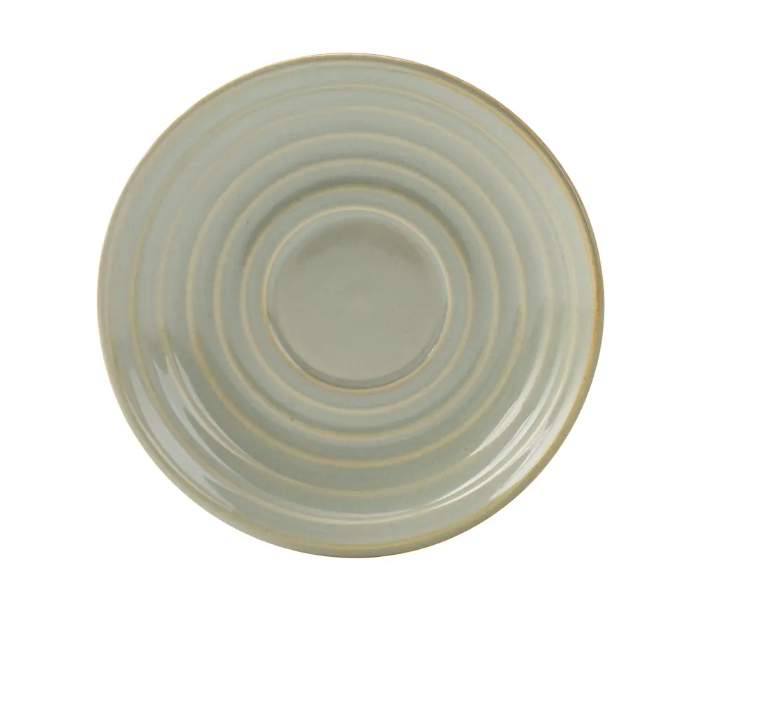 Yanco GO-002 Porcelain Saucer, 5.5"-5.99" Dia x 0.5" H, Gold Rim, Dishwasher Safe - Dozen