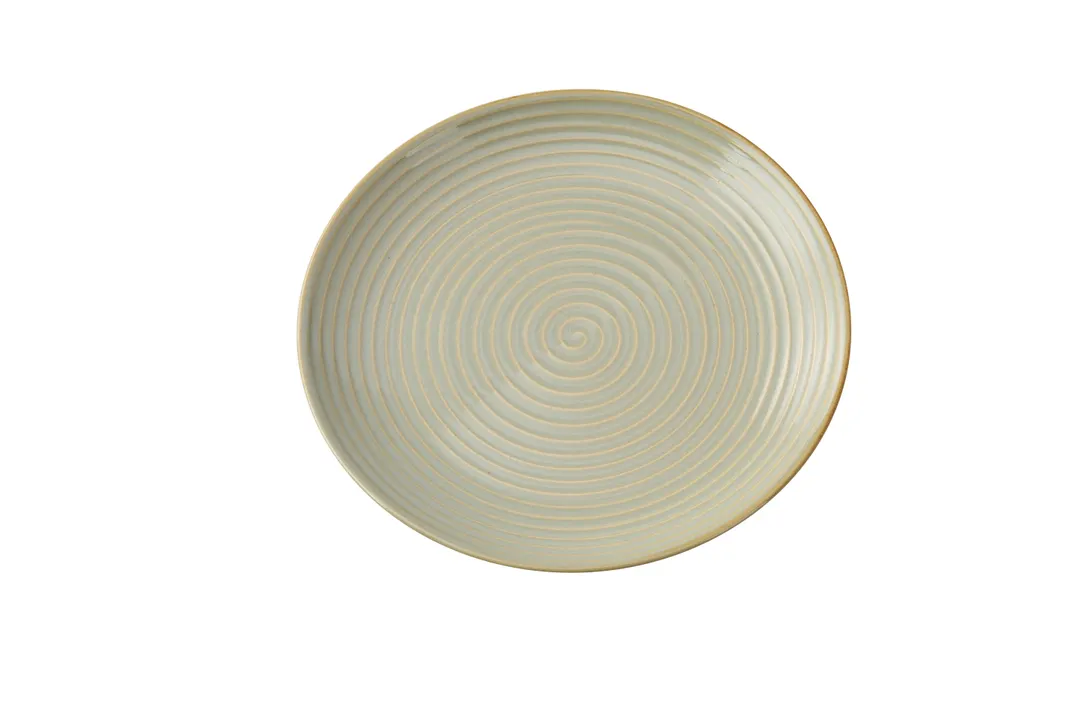 Yanco GO-207 Bread Plate, 7" Dia x 3/4" H, Porcelain, Curved Edge, Coupe Rim, Gold Rim - Dozen