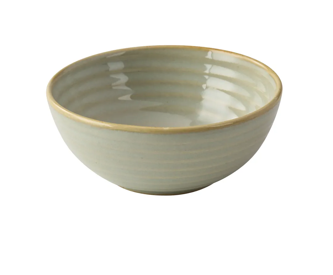 Yanco GO-504 Golden Coast Bowl, 4-1/4" W x 4-1/4" D x 1-3/4" H, 7 oz Porcelain, Golden Rim - Dozen