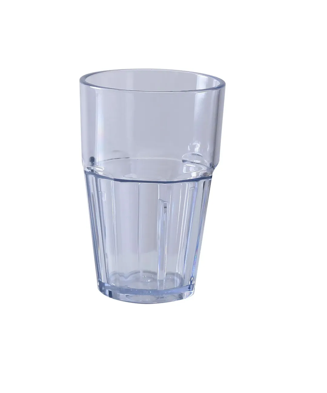 Yanco HA-010 - 10 Oz Clear SAN Plastic Double Rocks Barware, 3" Dia x 4-3/4" H - Dozen