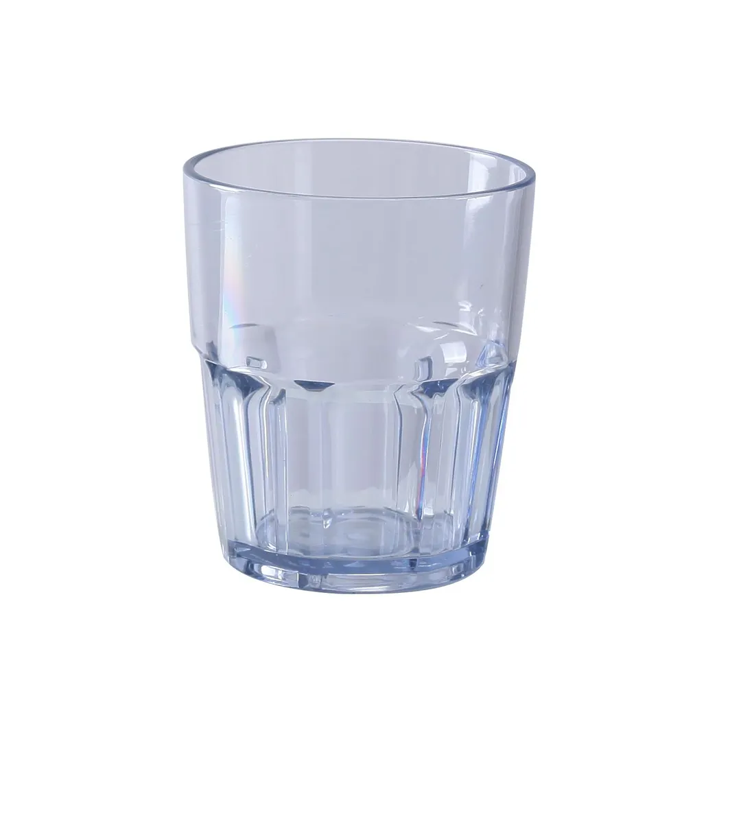 Yanco HA-012 12 Oz Clear SAN Plastic Rocks, 3½" Diameter x 4" Height, Hawaii Style - Dozen