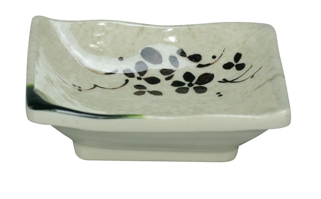 Yanco HO-2404 - Square Melamine Sauce Dish, 4" L x 4" W x 1-1/4" H, 2 oz, Dishwasher Safe - Dozen