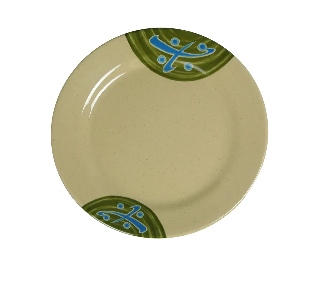 Yanco JP-1006 - Japanese Plate, 6" Round Melamine Dinner Plate, Dishwasher Safe, 1 Dozen