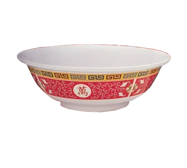 Yanco LG-5075 Longevity Bowl, 9" Diameter, 60 Oz (1 Qt) Round Melamine, Dishwasher Safe - Dozen