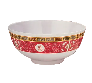 Yanco LG-5208 Longevity Noodle Bowl, 8" Round Melamine, 60 oz (1 Qt) Dishwasher Safe - Dozen