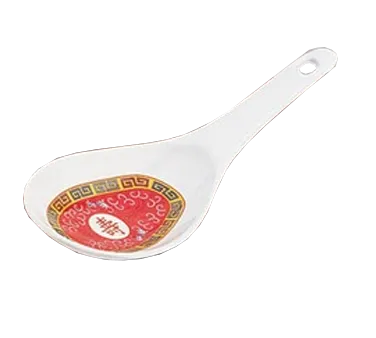 Yanco LG-7005 Longevity Chinese Soup Spoon, 2.5" Melamine, Dishwasher Safe, White - Dozen