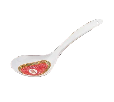 Yanco LG-7008 - Chinese Soup Spoon, 2.5" Longevity Rice Scoop, Melamine, Dishwasher Safe - Dozen