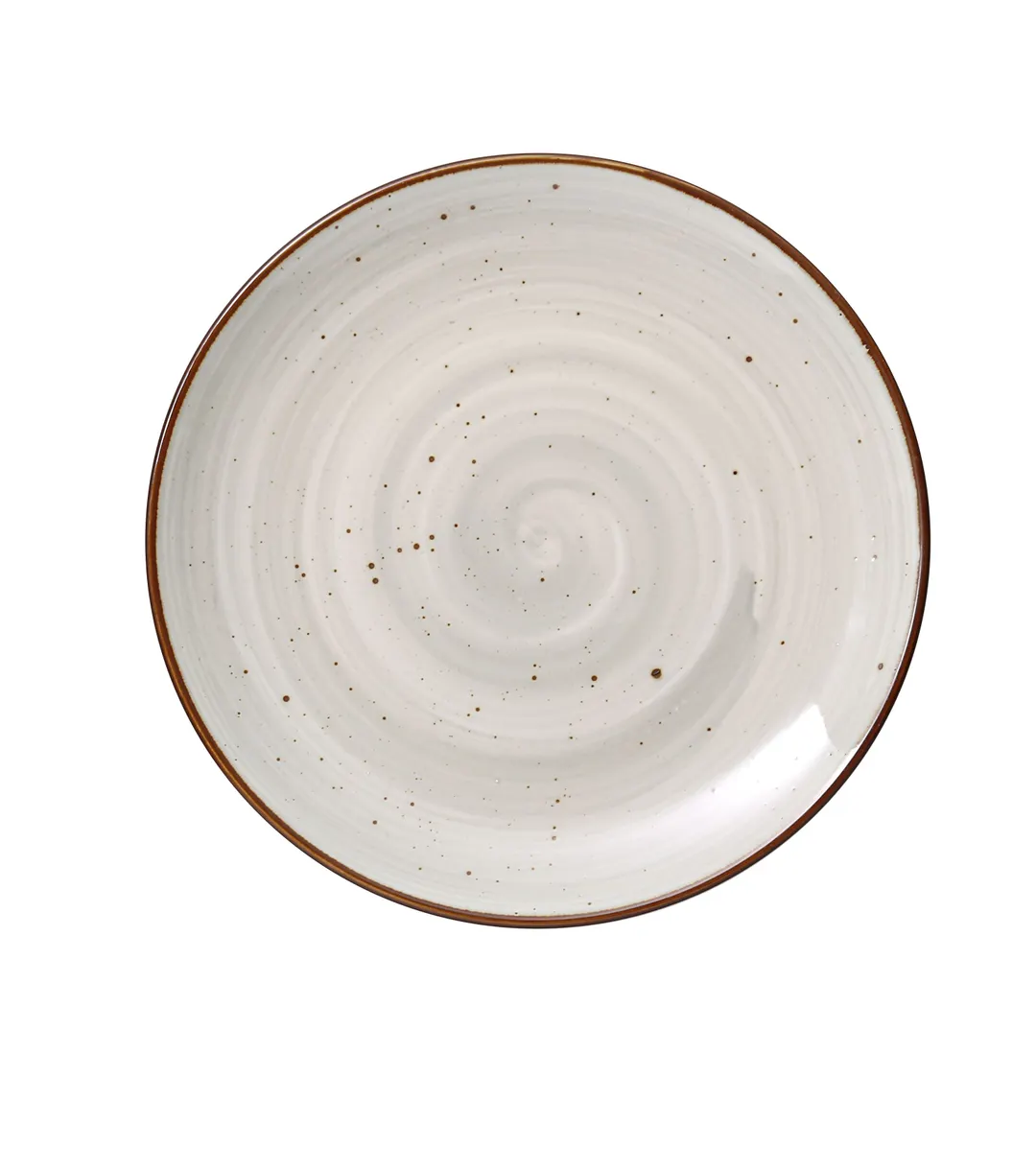 Yanco LY-1107 Lyon Plate, 7-1/4" Dia x 3/4" H, Brown Porcelain, Coupe Rim, Dishwasher Safe - Dozen