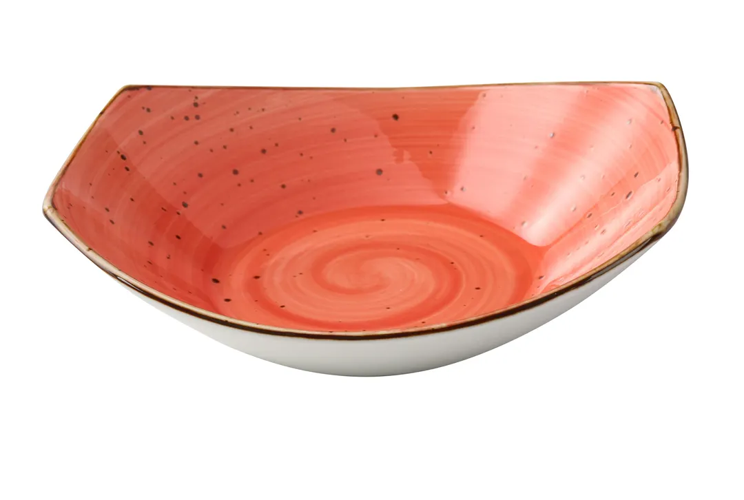 Yanco LY-309CR - Lyon Pasta & Salad Plate, 9" Diameter, 20 oz, Porcelain, Coral, Safe - Dozen