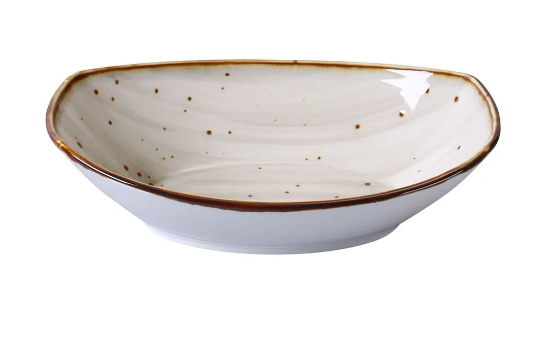 Yanco LY-409 - Oval 20‑Oz Brown Porcelain Bowl 9" x 6‑1/4" x 2‑3/8", Dishwasher Safe - Dozen