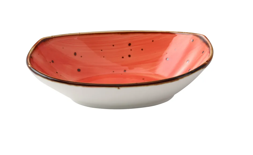 Yanco LY-409CR Lyon 20 Oz Coral Porcelain Oval Bowl, 9" L, Dishwasher & Oven Safe, Glazed - Dozen