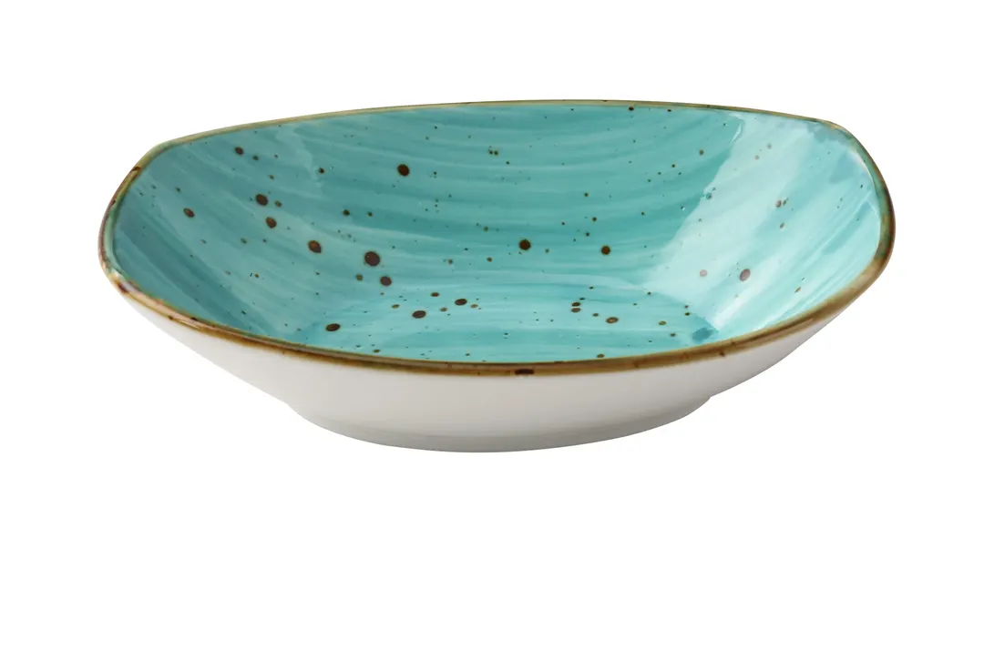 Yanco LY-409TQ Oval Turquoise Porcelain Bowl, 20 oz, 9" L x 6‑1/4" W, Dishwasher Safe - Dozen