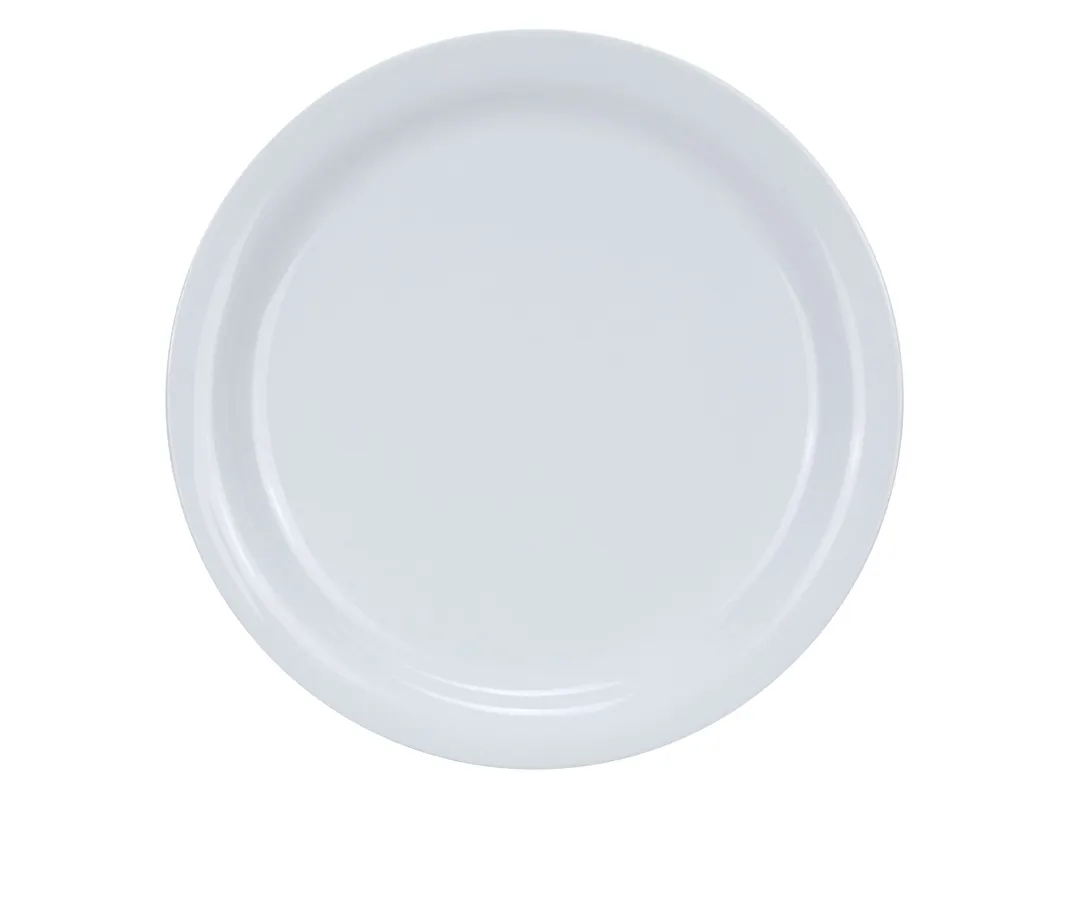 Yanco MA-7 Mayor 7-1/2" Round Porcelain White Narrow Rim Dishwasher Oven Microwave Safe - Dozen