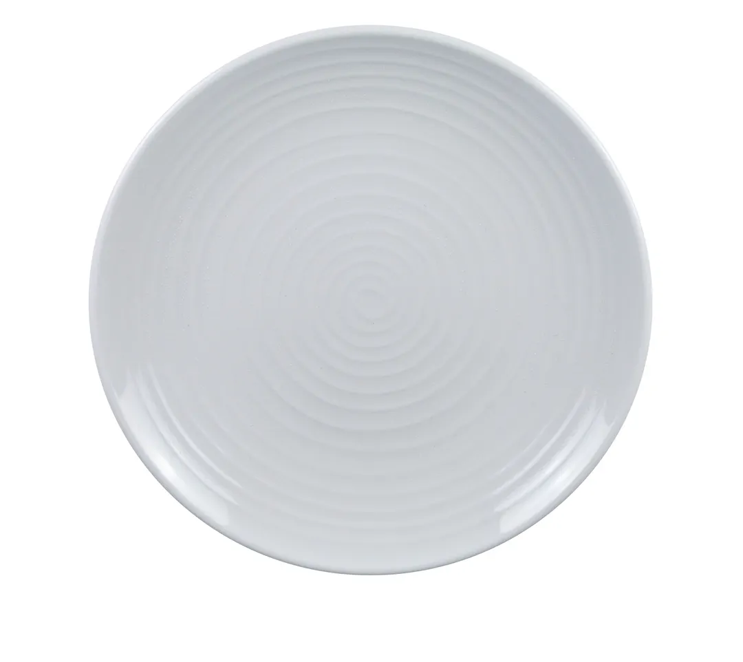 Yanco MD-111 Milando Round Plate, 10.5" Diameter, White Melamine, Dishwasher Safe - Dozen