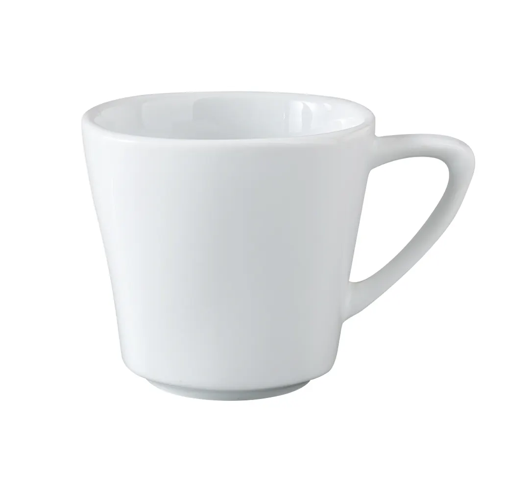 Yanco ML-001 Square China Cup, 7 oz (3" x 2-5/8" H), White Porcelain, Dishwasher Safe, Non‑Stack - Dozen