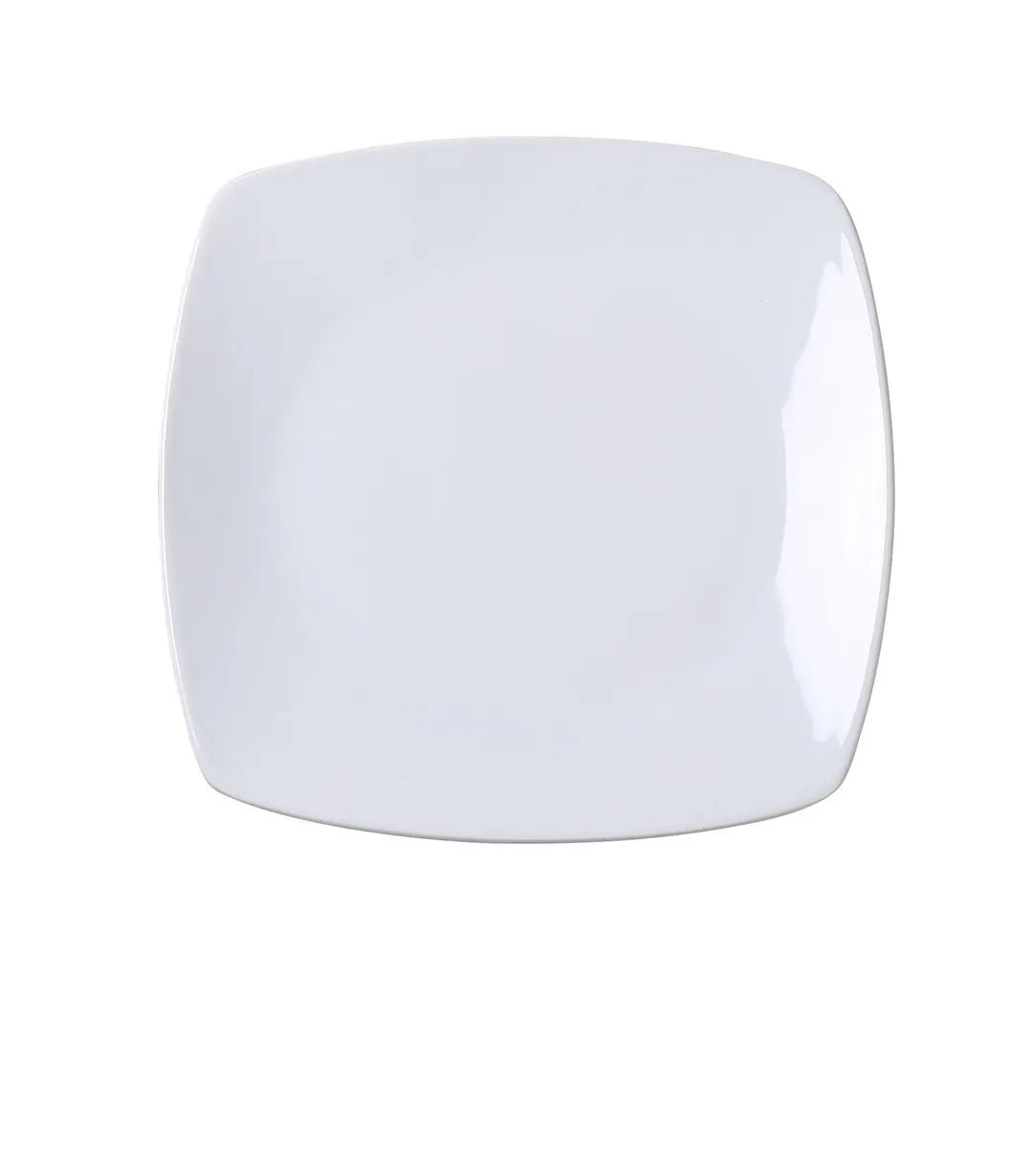 Yanco ML-2107 Square Porcelain Plate, 6-3/4" x 6-3/4" White, Dishwasher & Microwave Safe - Dozen