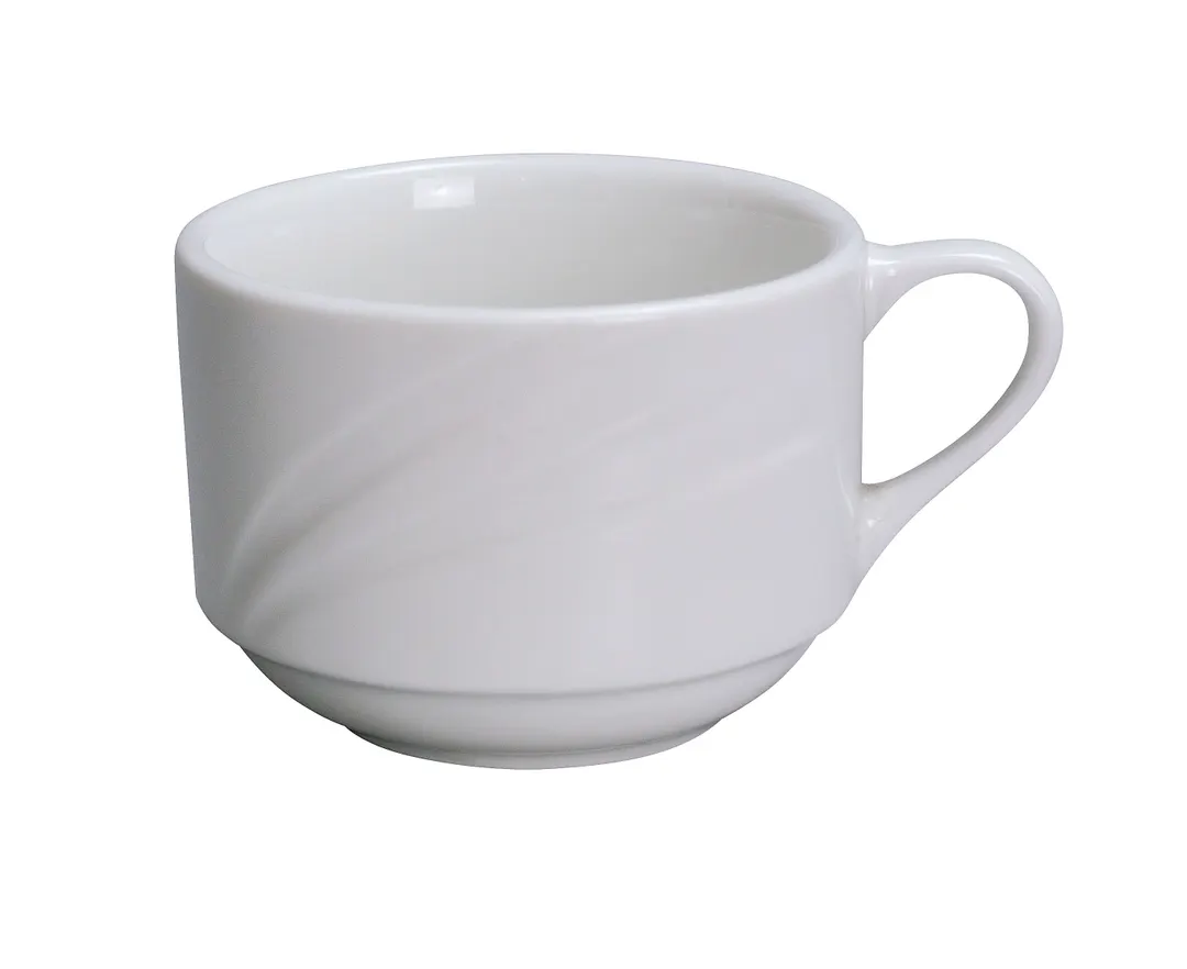 Yanco MM-1-S - Miami Cup, 7.5 Oz (3.5" Dia. x 2.5" H), Porcelain, Stackable, Dishwasher Safe - Dozen
