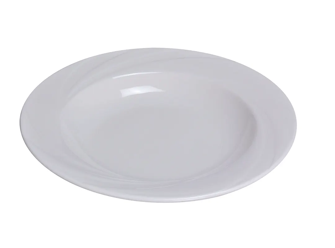 Yanco MM-115 Miami Pasta Bowl, 11" Diameter, 22 Oz Bone White Porcelain, Dishwasher Safe - Dozen
