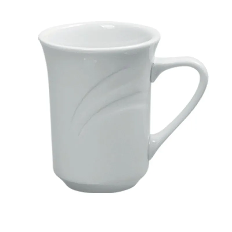 Yanco MM-17 8-oz Porcelain Mug, 3" Dia x 3-3/4" H, White, Dishwasher & Microwave Safe - Dozen