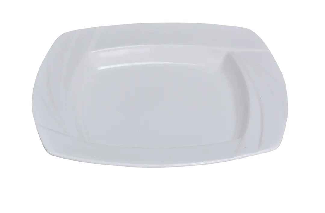 Yanco MM-309 - Miami Square Soup Plate, 9" x 9" White Porcelain, 12 oz, Dishwasher Safe - Dozen