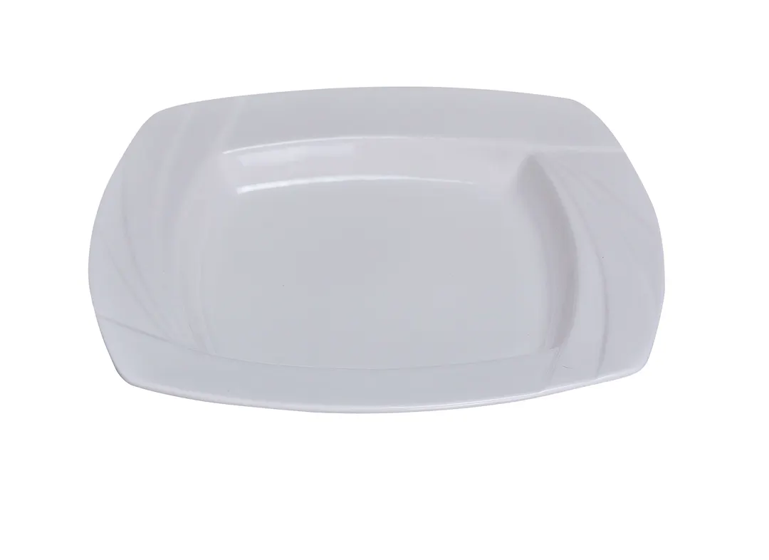 Yanco MM-311 - Miami Square Pasta Bowl, 11" x 11", 24 oz Bone White Porcelain Oven Safe - Dozen