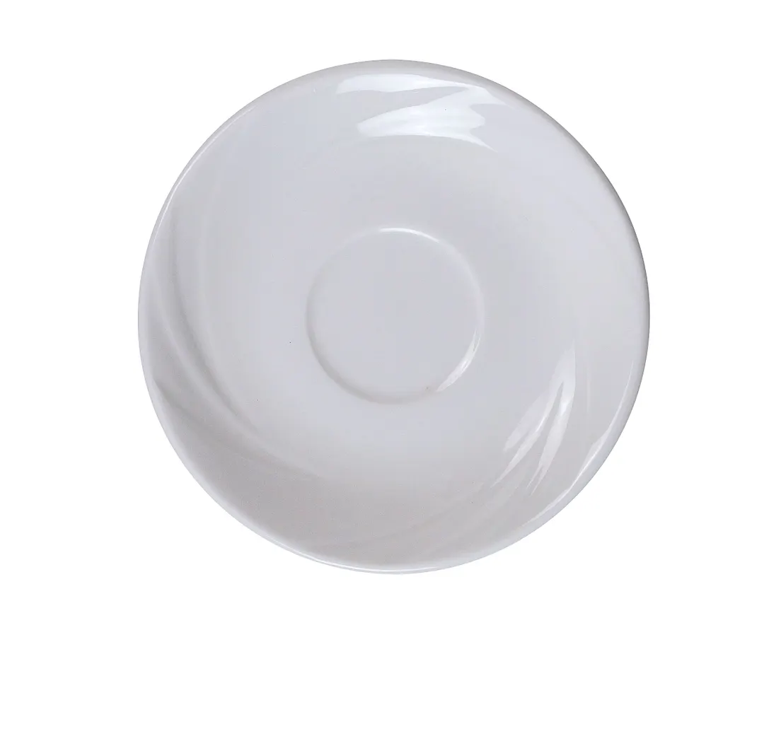 Yanco MM-55 - Miami A.D. Porcelain Saucer, 4-7/8" Round Bone White, Dishwasher/Oven Safe - Dozen