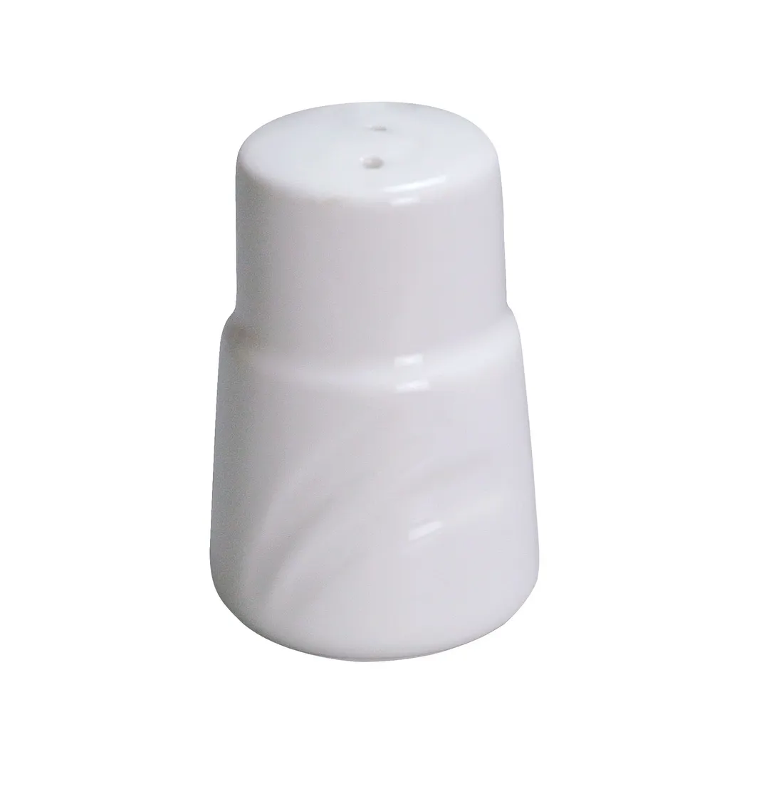 Yanco MM-SS - Porcelain Salt Shaker, 2-7/8" Height, Bone White, Oven/Microwave Safe - Dozen