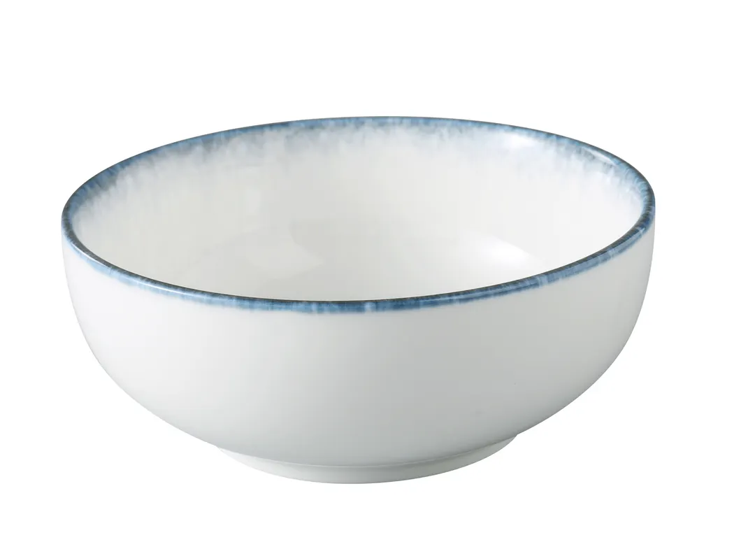 Yanco MR-506 - 22 oz Round Cereal Bowl, 6 1/4" x 2 1/2" H, White/Blue China - Dozen